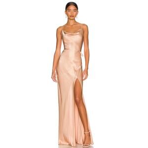 Shona Joy La Lune Lace Back Maxi Dress in Desert Rose NWT Size US 10